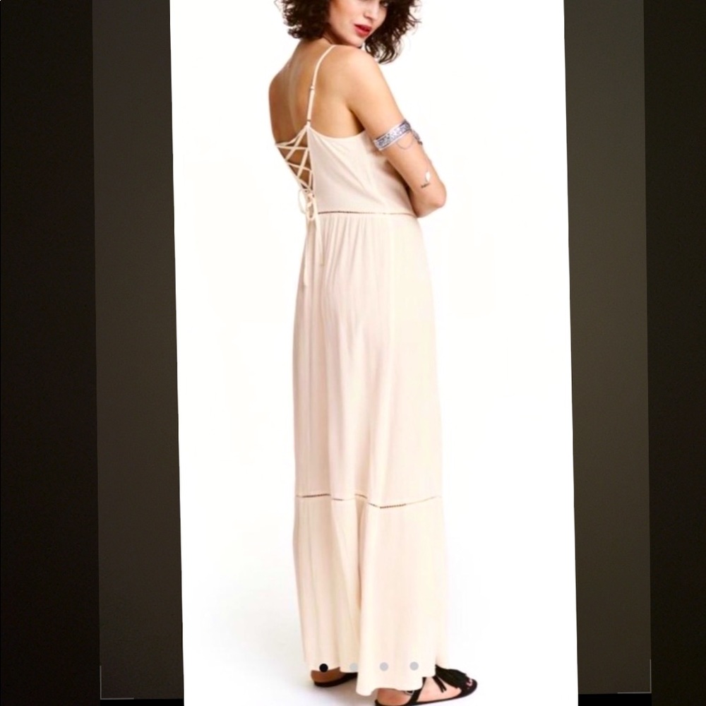 H&M for Coachella XS off white gauze maxi dress